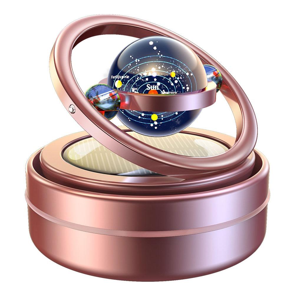 Solar Powered Car Air Freshener Rotating Car Aromatherapy Diffuser Essential Oil Diffuser for Car Decoration