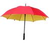 Dwukolorowy Czerwono-Żółty Wzmocniony Prosty Parasol z 8 Żebrami, Ręcznie Malowany Rekwizyt Fotograficzny dla Rodziców i Dzieci, Wiatroodporny Parasol dla Uczniów na Słońce i