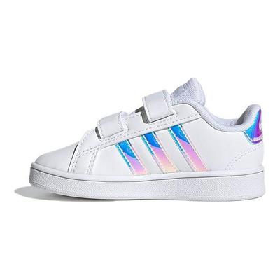 Grand Court I Weiß Irisierend Baby-Sneakers Wolkenweiß Schiefergrau FW1276