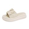 One-word Slippers Women's Beach Wear Fashion Casual Platform Slippers Women's 2025 Summer New Comfortable Fairy Sandals