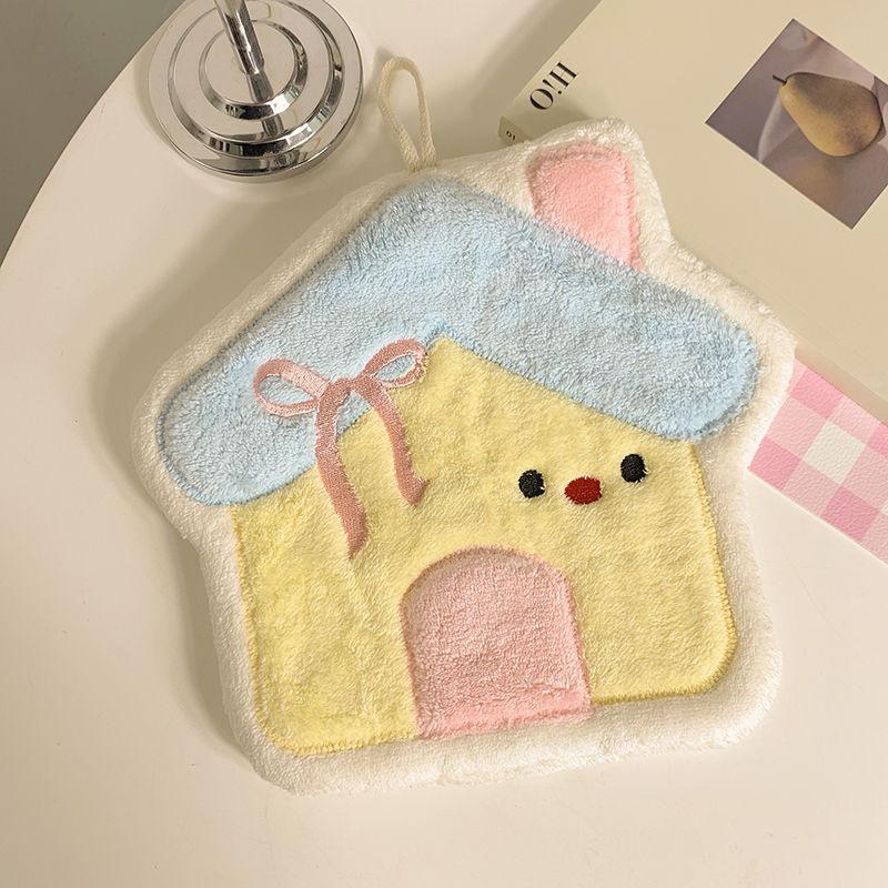 Absorbent Quick-Dry Cartoon Hand Towel for Bathroom & Kitchen