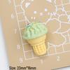 Multicolor Ice Cream Cone Cartoon Resin Ornament DIY Hair Clip Accessories Pack