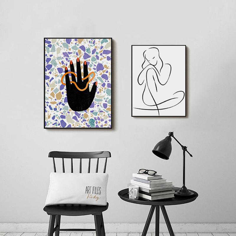 Woman Abstract Decorative Painting Canvas Poster Abstract Wall Art Painting Print Minimalist Nordic Decoration Picture Home Deco