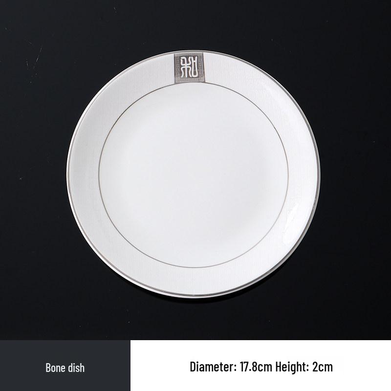 Luxury Ceramic Tableware Set - 4-Piece High-End Bowls, Plates & Dishes for Hotels & Restaurants