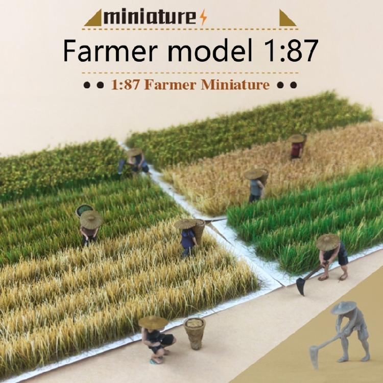Enhances Miniature World 1/87 Scale DIY Resins Farm Scene Figures, Realistic Detailing for Collectors