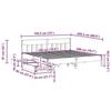 VidaXL Bed Frame with Headboard 180x200 Cm Solid Pine Wood, Bedroom Furniture, Slatted Base, Wooden Bed, Bed, 3301857