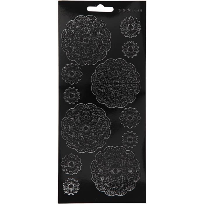 Autocollants - Arabesques - Noir - 1 pièce - Adulte - Mixte
