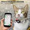 Airtag Cat Collar with Bells and Bowtie -Safety Elastic Band Kitten Collar for Apple Air Tag Holder- Cute GPS Cat Tracker Collars for Girl Boy Cats