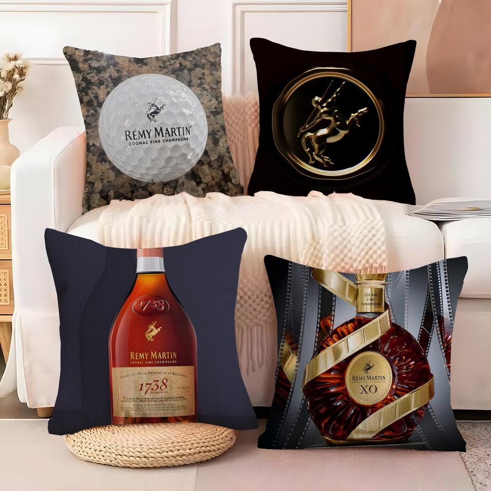 Classic Brandy Brands R-Remy Martin Pillow Case Cotton Linen Fabric Square Zipper Pillowcase Home Decorative Living Room