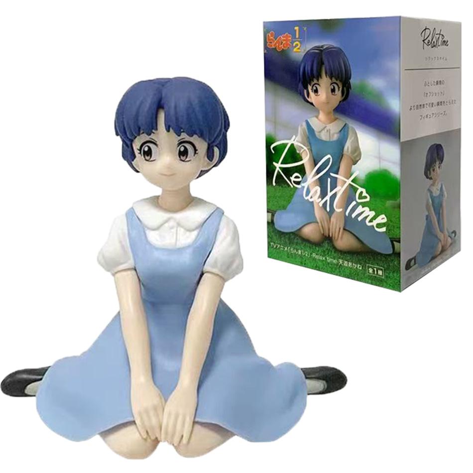Anime Ranma1/2 Relax Time Tendou Akane Female Ranma 10cm Kwaii Girl Seated Pvc Model Figures Funny Desktop Oranment Periphery