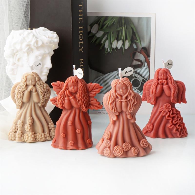 Handmade Girls Candle Ornaments Unique Gifts Making Resin Mould Girls Shaped Aromatherapy Candle Silicone Mold