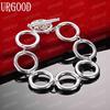 925 Sterling Silver Circular Bracelet Fashion Wedding Jewelry
