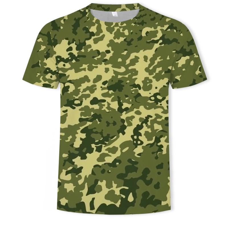 Camouflage Freizeit Herren- und Damen-T-Shirts Lässiger 3D-Druck Hip Hop Harajuku Persönlichkeit Rundhals Kurzarmkleidung