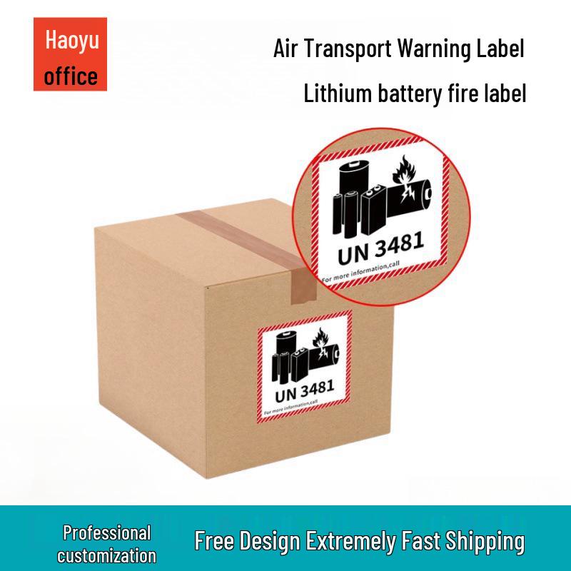 100 Sheets of Lithium Battery Fireproof Labels: UN3481, 3480, 3090 Warning Labels In Stock