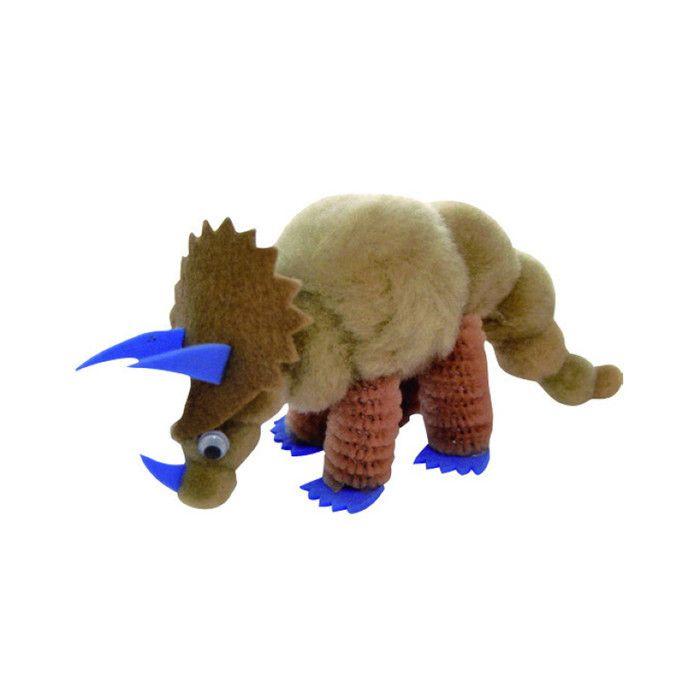 Kid's Triceratops Pompon Kit : 1 Character To Create Yourself