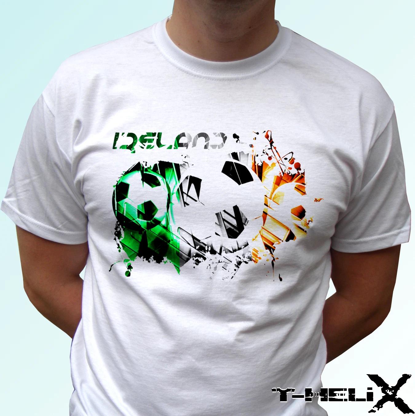 

Ireland football flag - white kids boys T-Shirt top tee design - s s kids baby 160