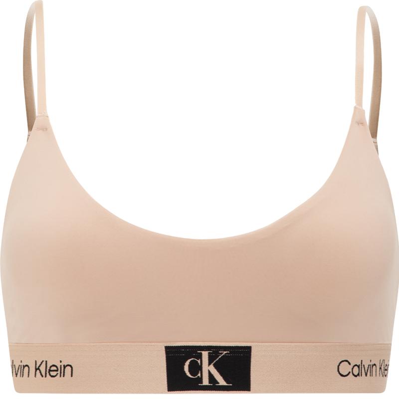 

Calvin Klein Серия Ck96 Маленький квадратный извлекающий вкладыш Тонкий ремешок Легкий спортивный бюстгальтер Женский бюстгальтер Almond QF7245AD-7NS S