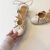 A New Style of Women's Shoes with A Hollowed-out Design and Versatile Flat Square-toed Shoes