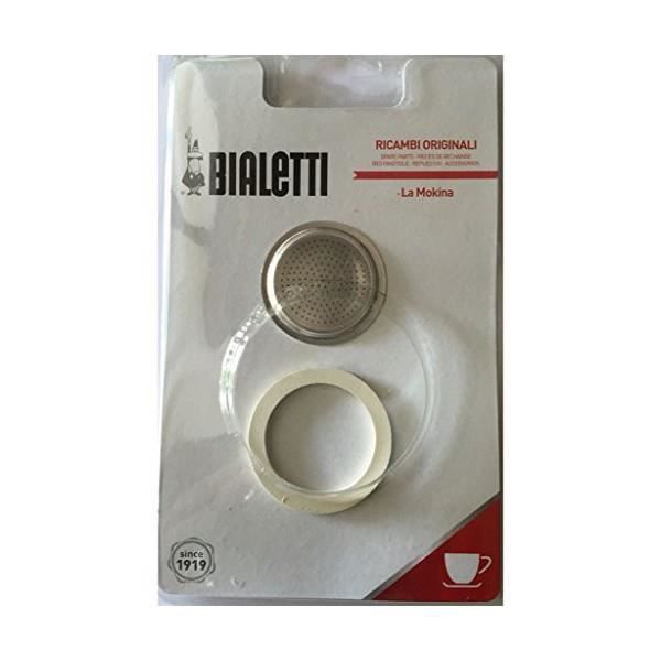 BIALETTI Grille Micro-Filtre + 1 joints pour Mokina 1 tasse Réf. 0800000