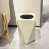Metal Trash Can Luxury Creativity Art Trash Bin Minimalist Built-in Wastebasket Home Living Room Bathroom Cleaning Supplies