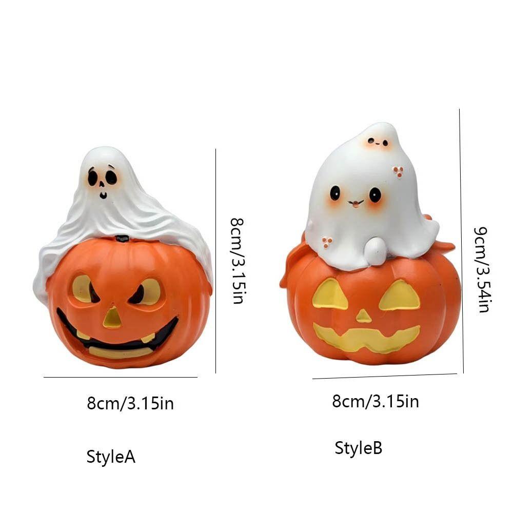 Spooky Pumpkin Halloween Ghost Statue Creative Holding Pumpkin Ghost  Halloween
