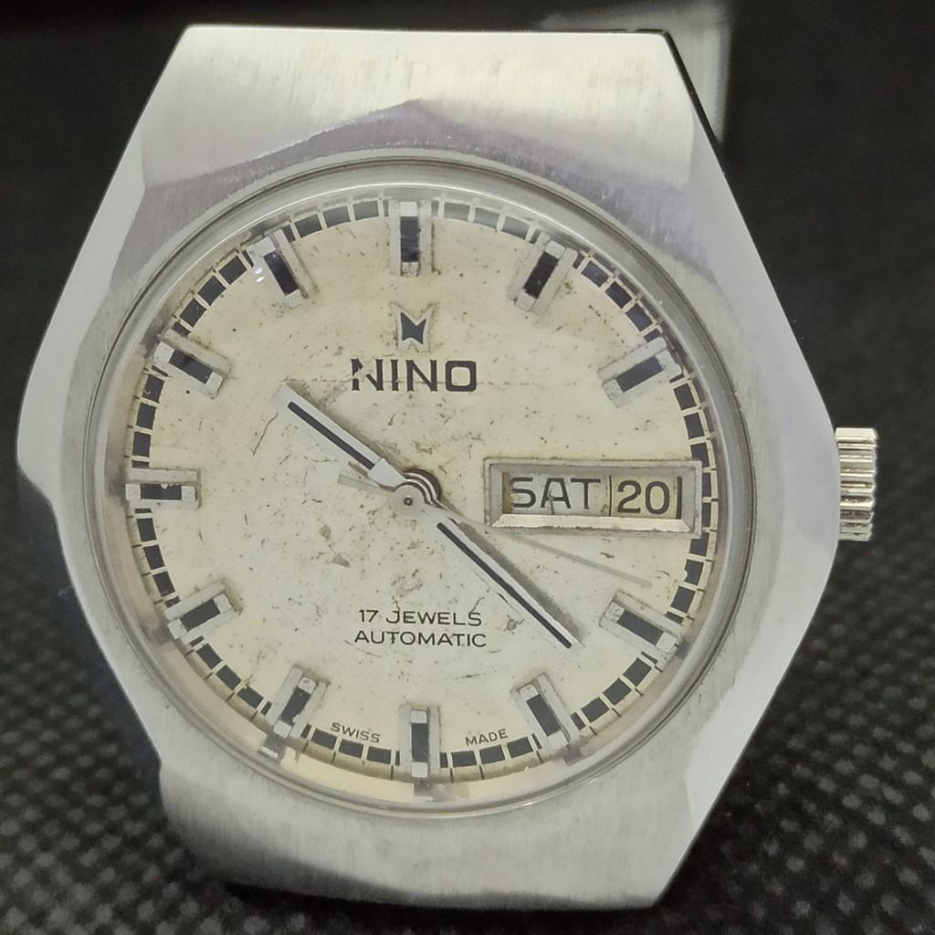 USED NINO AUTOMATIC SWISS MENS ORIGINAL DIAL WATCH 535-a283074-2 lot535-a283074