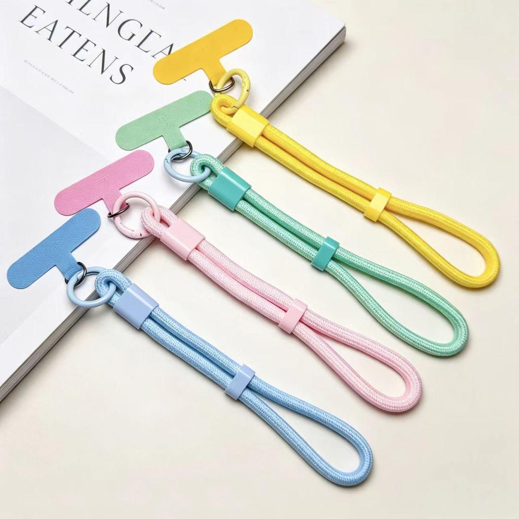 Adjustable 6mm Braided Anti-Drop Mobile Phone Wrist Strap with Self-Locking and Multi-Color Options