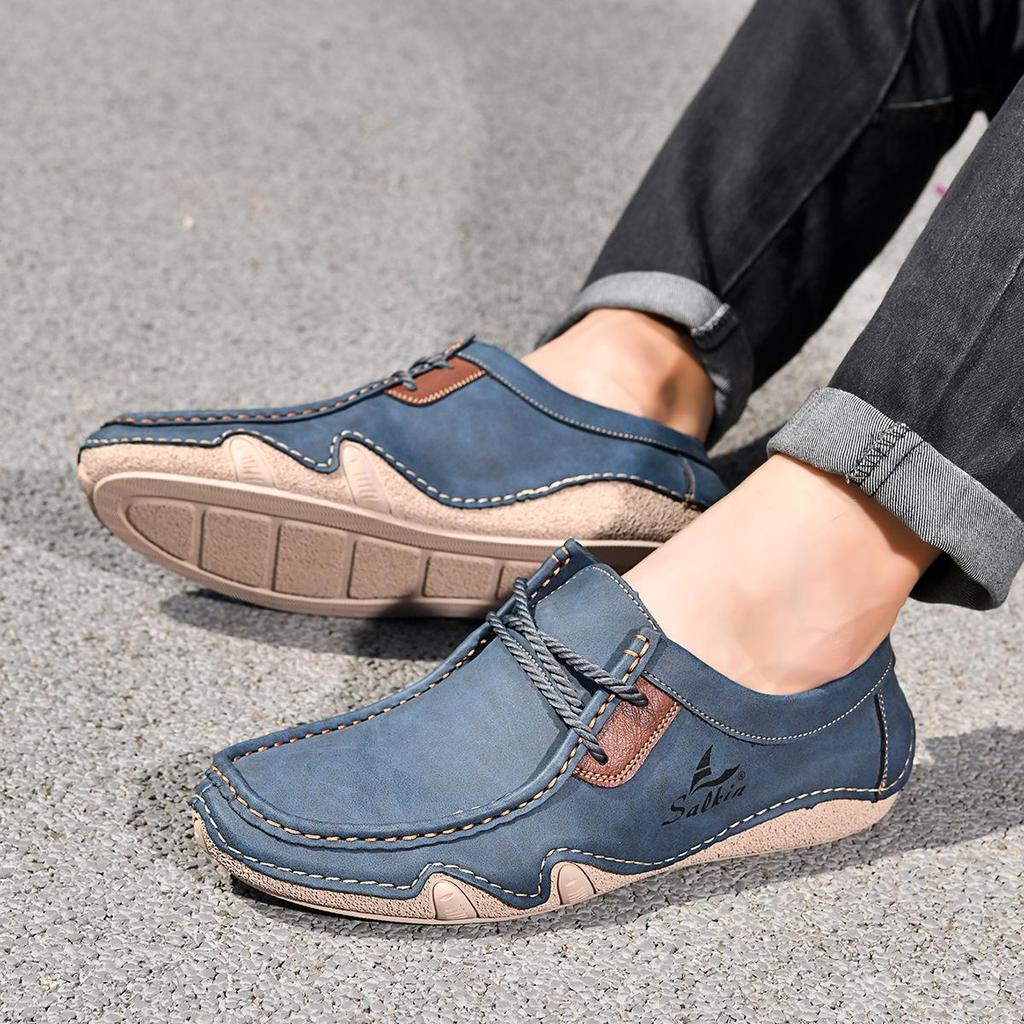 Men's Octopus Lace-up Low-top Casual Loafers - Breathable Large Size Driving Shoes