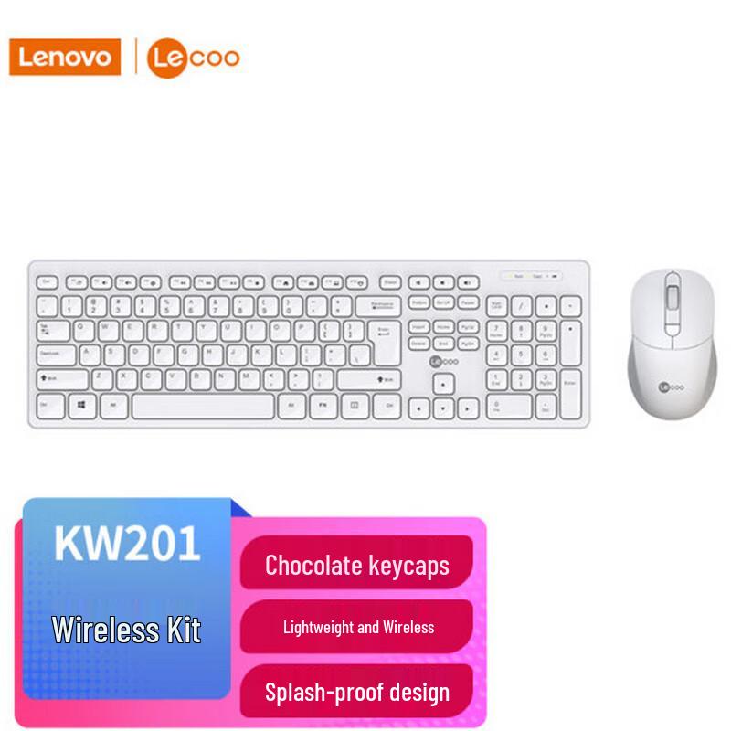 

Lenovo Laiku KW201 Wireless Keyboard and Mouse Set