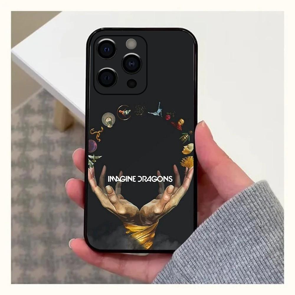 Imagine D-Dragons Band Phone Case For Apple iPhone 15,14,13,12,11,Pro,X,XS,Max,XR,Plus,Mini Soft Black Cover