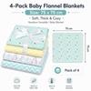 4Pcs Pack 76x76cm Receiving Baby Blanket Super Soft Baby Bedsheet Blanket  DIY Quilting Sewing