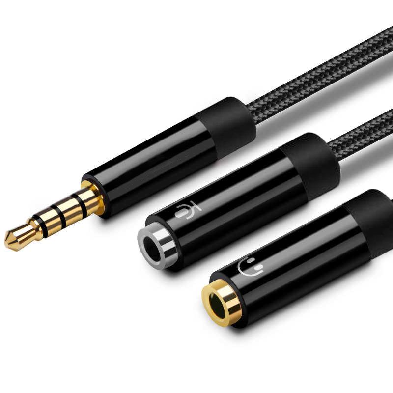 

Laptop & Phone 3.5mm Two-in-One Audio Cable for Mic & Speaker