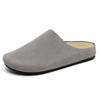 Wildleder Halbschuhe für Herren Mules Große Größe Semi-Drag Loafer Hausschuhe Offene Rückseite Freizeitschuhe Slides Sandalen Slip-On Flache Schuhe