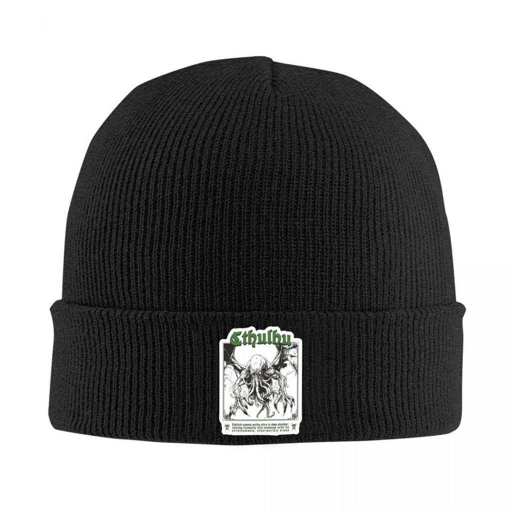 Cthulu And Lovecraft Miskatonic Warm Knitted Cap Winter Knit Bonnet Hat Skullies Beanies Hip Hop Caps for Unisex