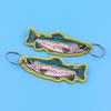 Unique Woven Fish Keychain Accessory Embroidered Key Chain Charm For Backpacks Purses And Daily Belongings