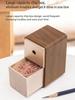 Manual Pencil Sharpener Alloy Steel Blade Compatible Multiple Pencils with 5 Adjustable Tip Auto Eject Broken Lead for Artists Students and Sketching
