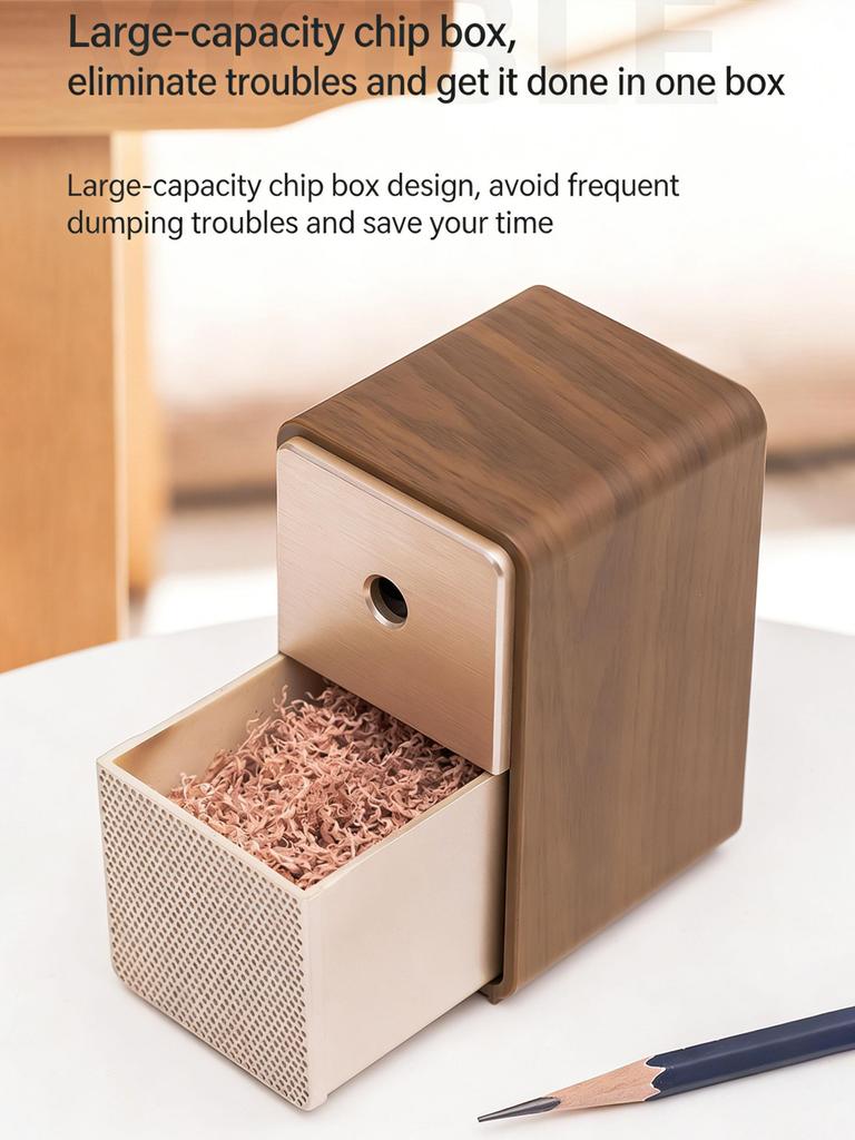 Manual Pencil Sharpener Alloy Steel Blade Compatible Multiple Pencils with 5 Adjustable Tip Auto Eject Broken Lead for Artists Students and Sketching