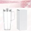 40 Oz Acrylic Snowglobe Tumbler with Handle, 4 Pack Pre-Drilled Double Wall Acrylic Clear Cup Tumbler for Glitter Snow Globe Diy