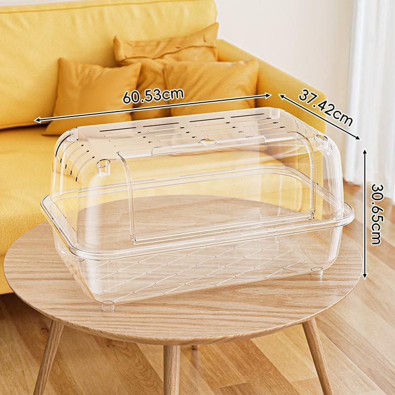 Spacious Transparent Hamster Villa Deluxe Syrian Hamster Habitat with Multi-Level Platforms  Acrylic Complete Pet Playground