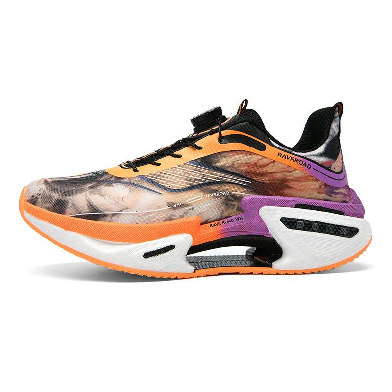

Big dead shadow real explosion protective carbon plate high elastic cushioning running shoes men s and women s knob buckle racing mesh breathable sn 30