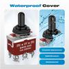 Momentary Toggle Switch,Malicele DPDT 6 Pin (ON)-Off-(ON) Waterproof 30A 12V DC,15A 250V AC Marine Toggle Switch 12V Heavy Duty With Boot Cover Cap