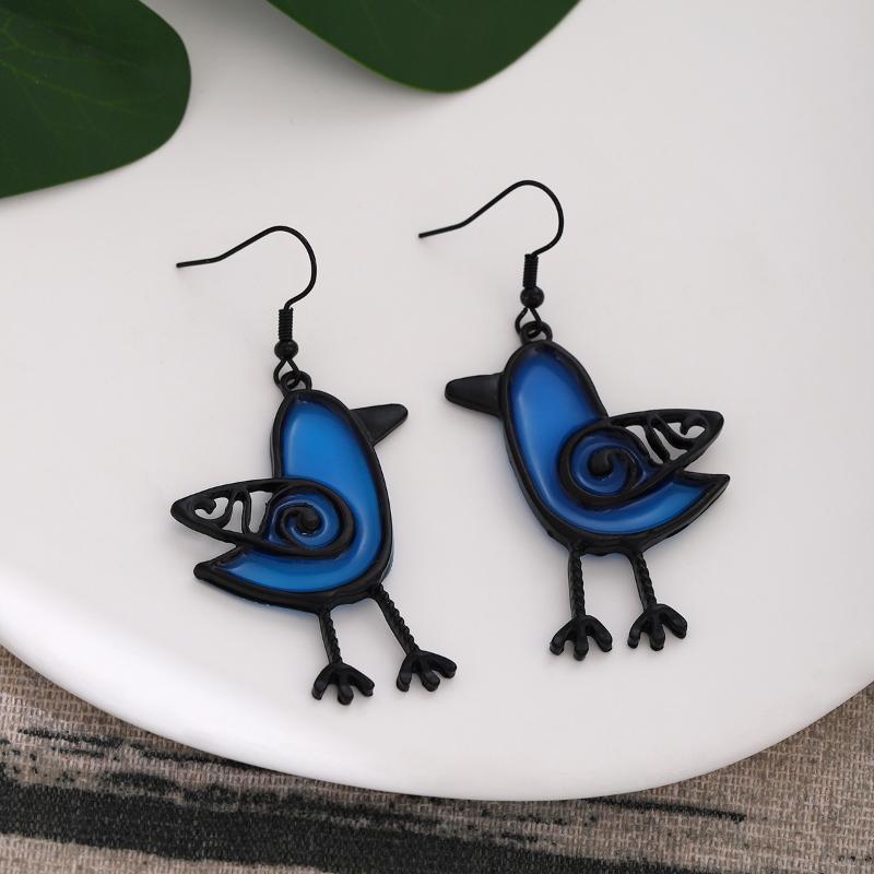 Unique Cute Resin Bird Dangle Drop Earrings For Women Charm Girls Leisure Party Jewelry Gift