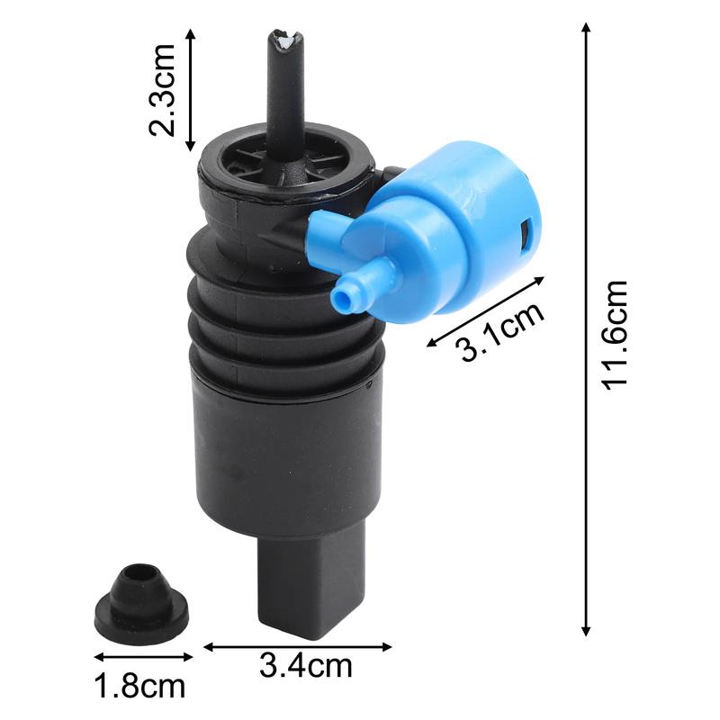 Black Windscreen Washer Pump Vehicle Windscreen Washer Replacement Vehicle Washer Pump Robust Material Construction