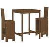 VidaXL Ensemble de bar de jardin 3 pcs marron miel bois pin massif, ensemble de pub, ensemble de bar de patio, ensemble de 3157766