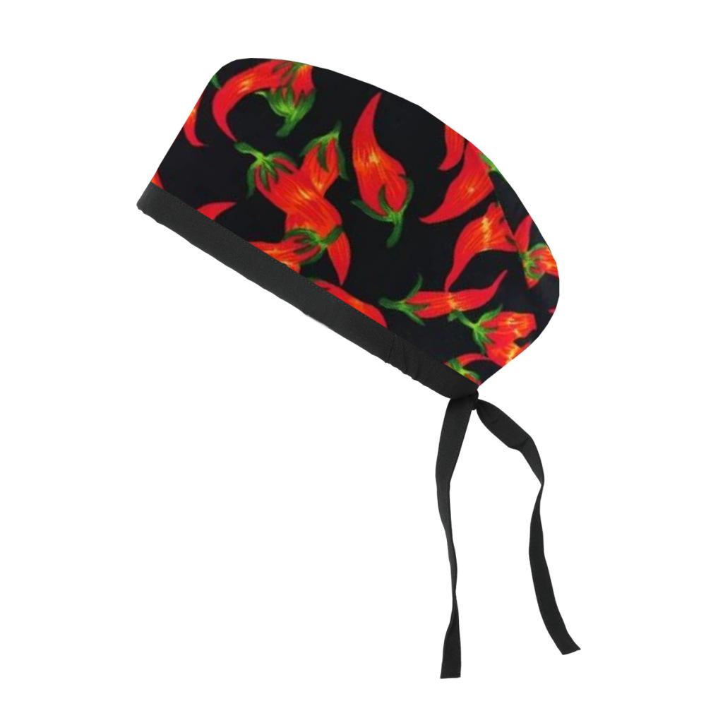 Adjustable Cotton Surgical Cap with Cartoon Print for Women and Men