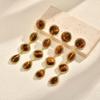 Luxurious Zircon Tiger Eye Earrings,Female Engagement Party Jewelry Temperament Women Wedding Ceremony Accessories