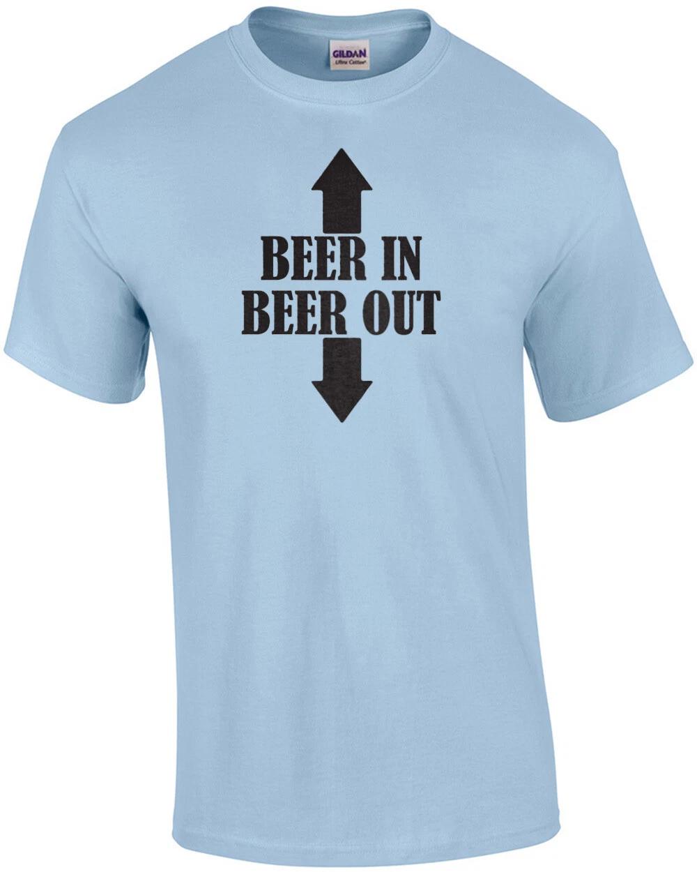 Beer in - Beer out - funny beer drinking t-shirt 3XL