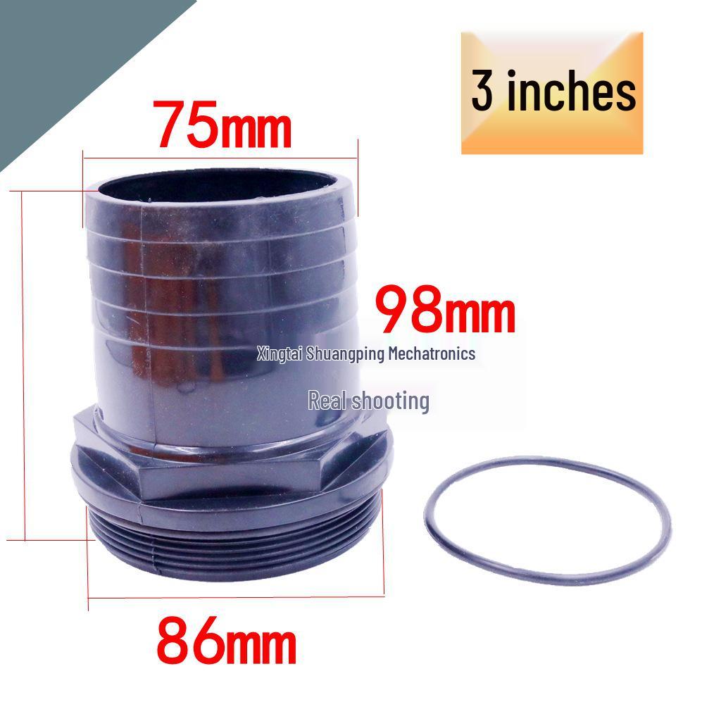 Thickened Plastic Male Thread Hose Connector Water Pump Adapter (4", 3", 1.5")