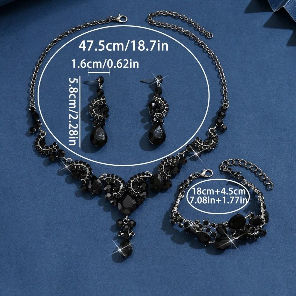 2PCS/3PCS/SET Sparkling Bridal Jewelry Sets Temperament Crystal Jewelry Sets  Holiday Gift