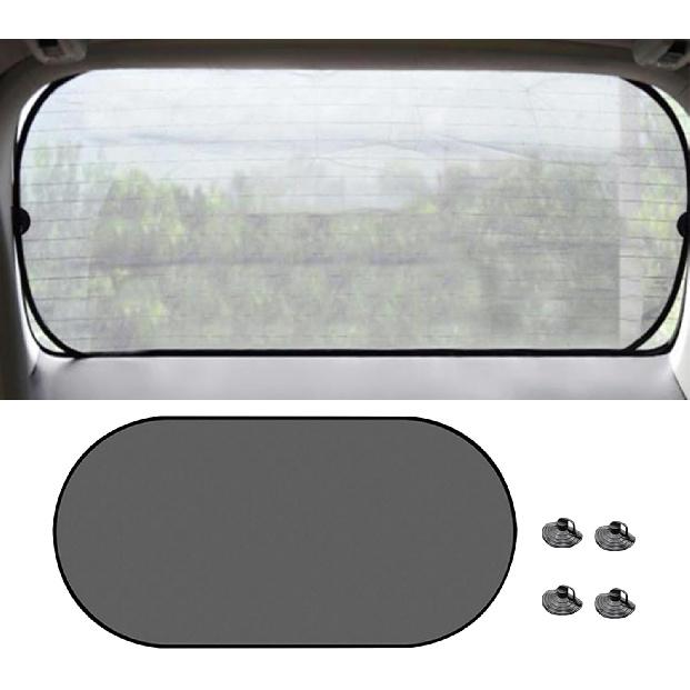 Car Rear Window Sunshade, 20"×40" Rear Window Sun Shade Blocker With Suction Cups, Mesh Sunlight Shield Provide Glare Shield And UV Rays Protection